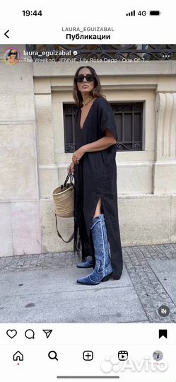 Джинсовые казаки zara