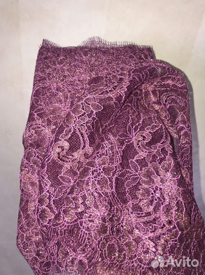 Кружево стрейч бордовый малиновый вишневый золото