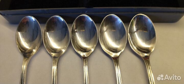 Кофейные ложки 5 шт.мельхиор СССР новые
