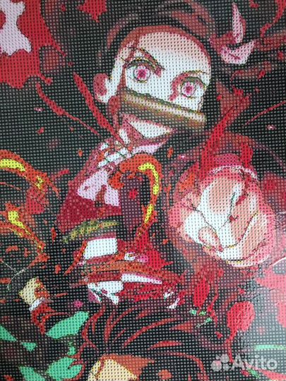 Алмазная мозаика 40*50 аниме с подрамником клинок