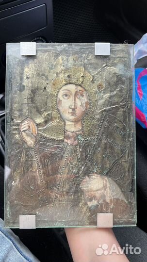 Икона старинная божией матери