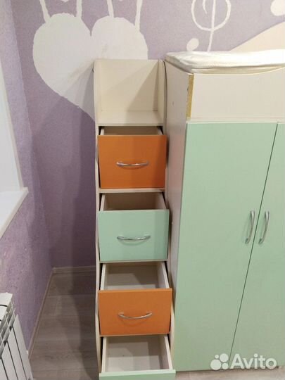 Детская кровать чердак со шкафом