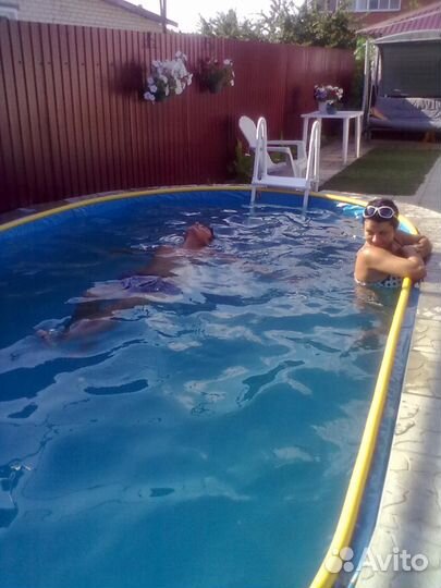 Бассейн для дома морозостойкий, пластик-металл