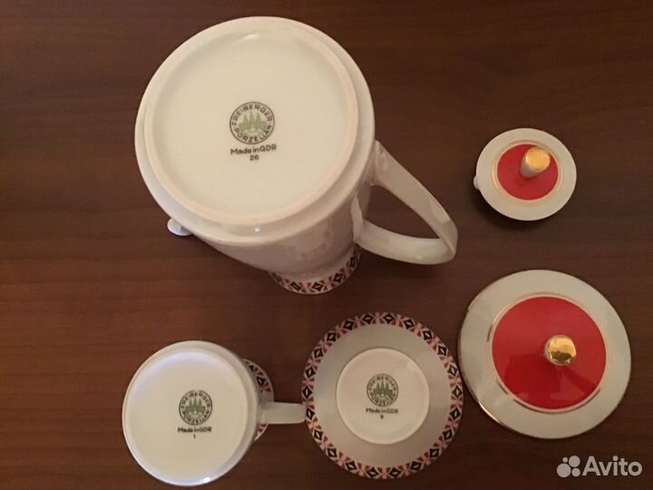 Сервиз кофейный фарфоров. Freiberger Porzellan гдр