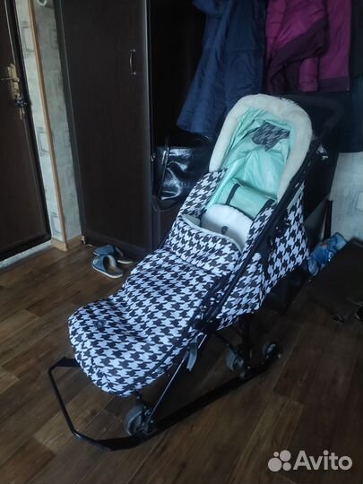 Детские санки коляска nika