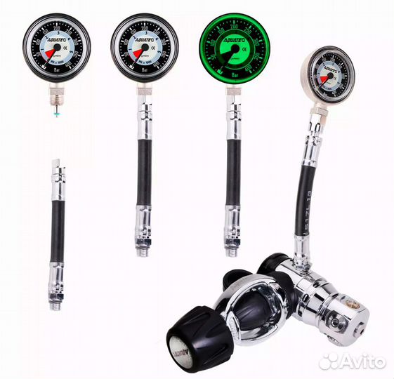 Технический манометр на коротком шланге Pg-450mph