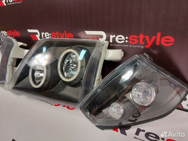 Фары Toyota Land Cruiser Prado 95 LED Темные R2104