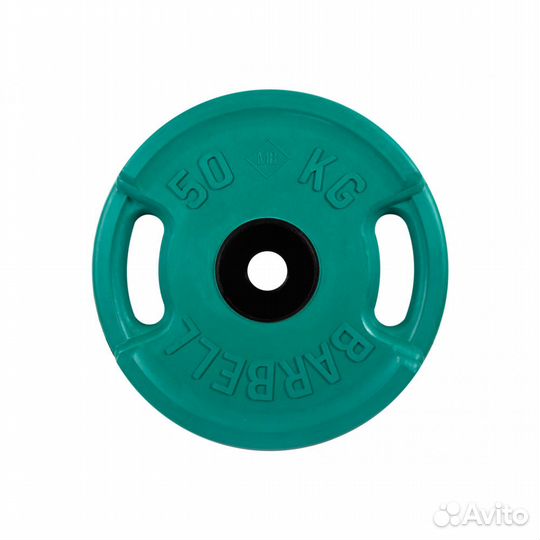 Блины олимпийские 50 кг зеленые с ручками