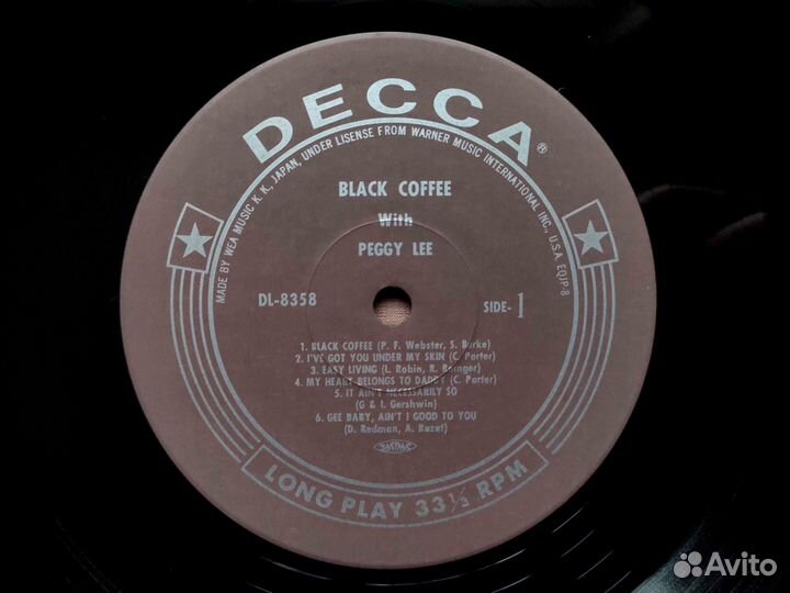 Peggy Lee – Black Coffee – Japan 1991 Audiophile 3