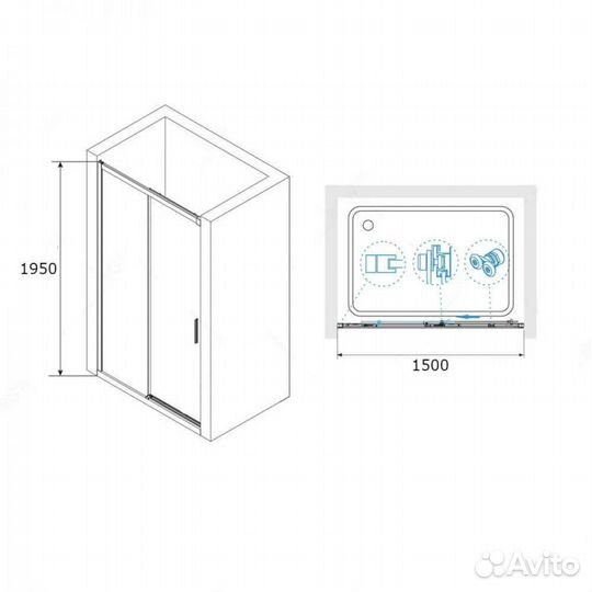 Душевая дверь RGW Leipzig LE-12 В 150 см