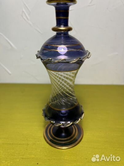 Флакон для духов старинный, тонкое стекло