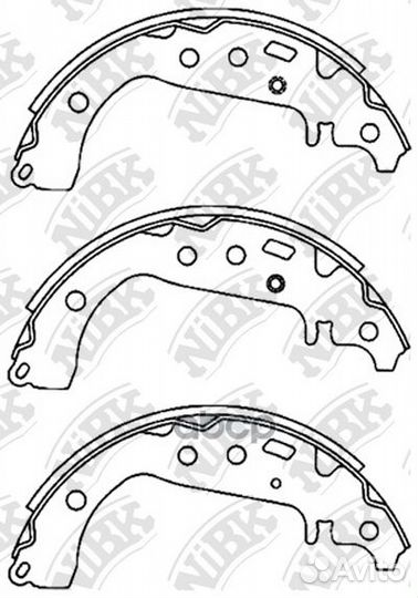 Колодки барабанные NiBK FN2383 FN2383 NiBK
