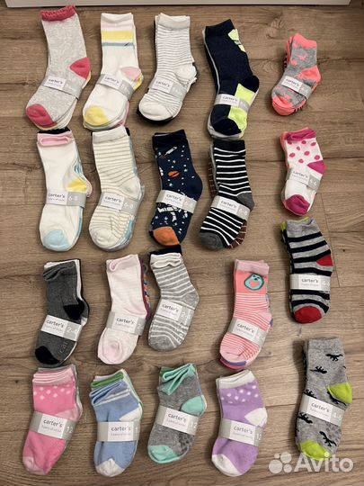 Новые носочки carter's для девочек, на 6 7 8 9лет