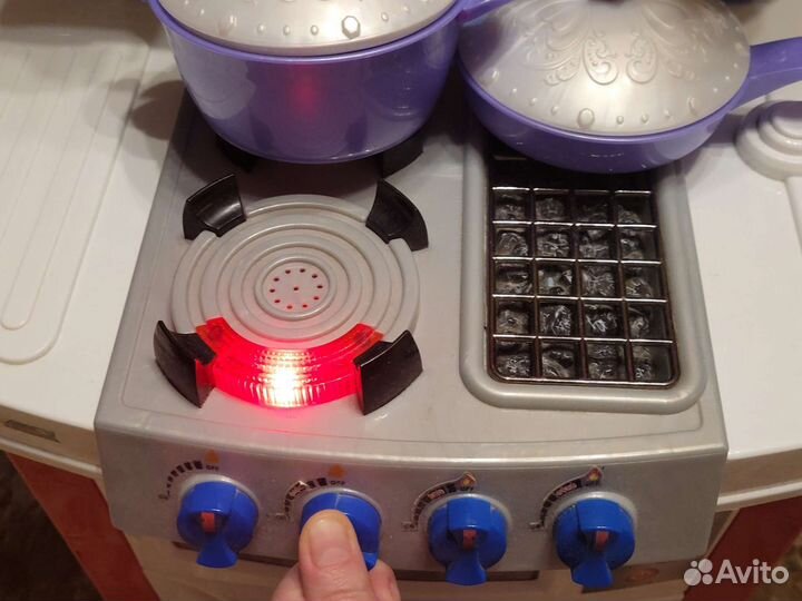 Детская кухня, весы+продукты+металическая посуда