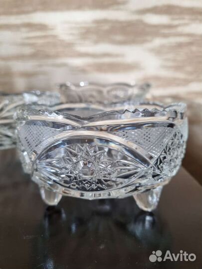 Хрусталь СССР бокал фужер конфетница салатник ваза