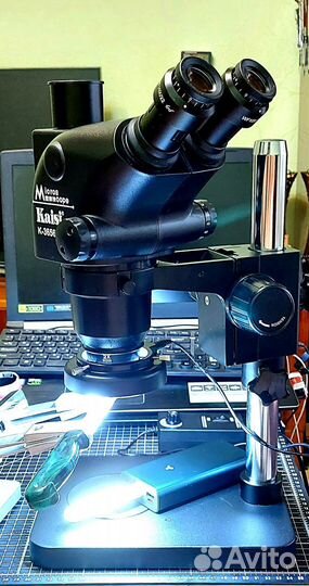 Стереомикроскоп тринокулярный