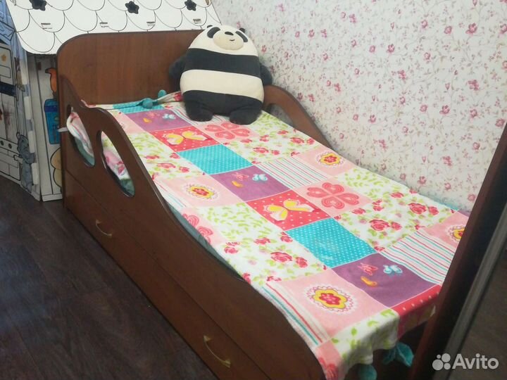 Детская кровать от 3 лет с бортиками