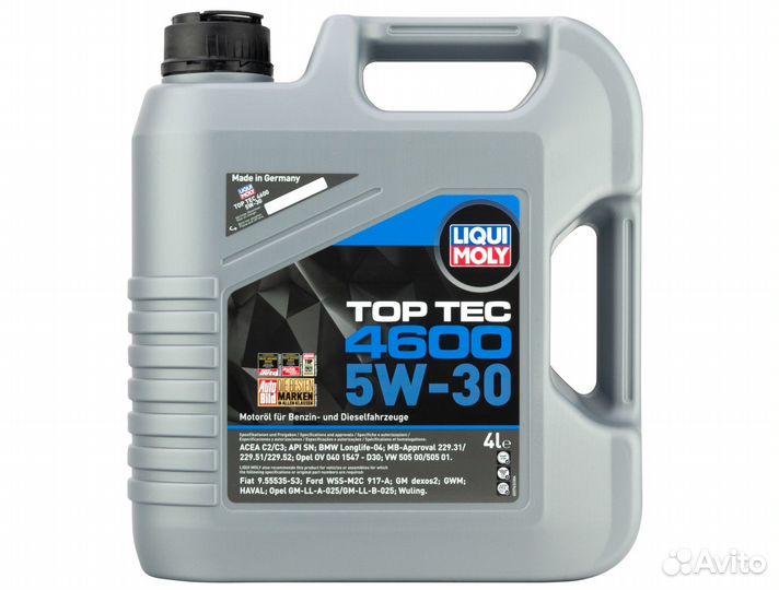 Liqui moly Top Tec 4600 5W-30 SN C2/C3 4L