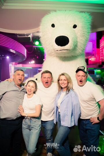 Белый мишка на праздник Ростовая кукла