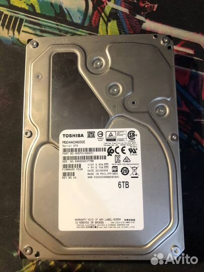 Жесткий диск HDD 6тб 3.5 Toshiba