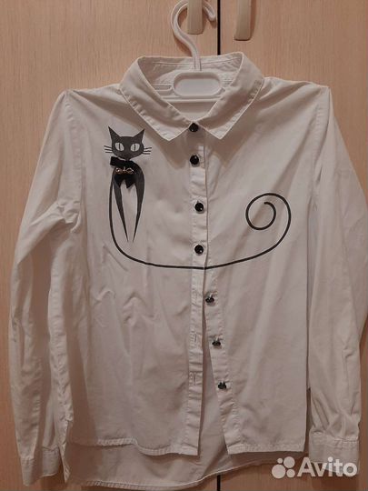 Блузка рубашка детские школьные