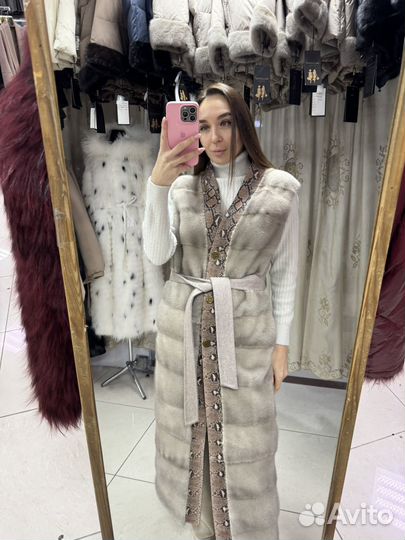 Жилет норковый 125 см