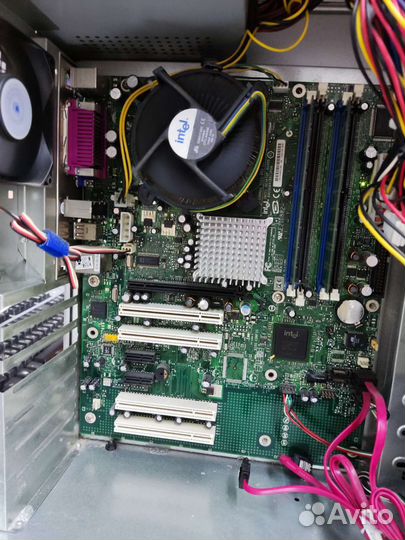 Материнская плата Intel D915GAV + проц