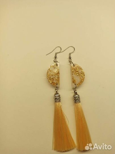 Сережки из эпоксидной смолы