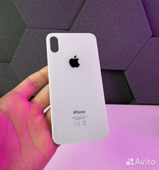 Задняя крышка на iPhone X (White, Black)