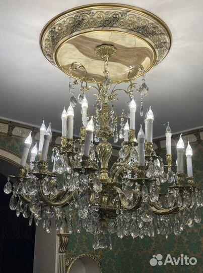 Бронзовая Люстра Preciosa с хрусталём