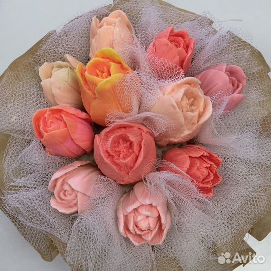 Подарочный набор цветов из мыла