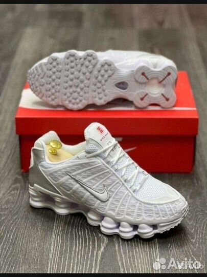 Кроссовки Nike Shox TL White. Люкс