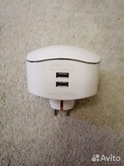 Эра сетевой разветвитель sp-3e-usb-2a