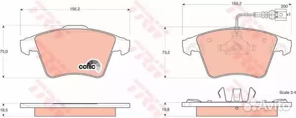 GDB1555 Колодки тормозные дисковые