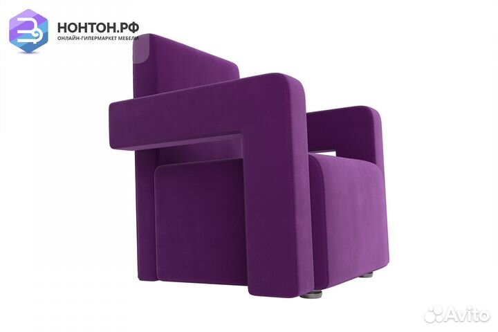 Кресло Рамос микровельвет фиолетовый