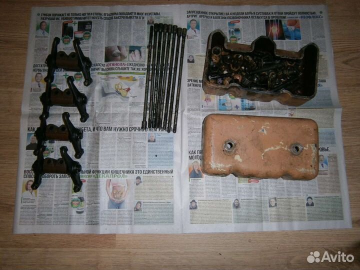 Коромысло клапанов со штангами двигателя 4 ч