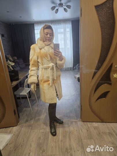 Шуба стриженный бобер с норкой