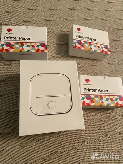 Минипринтер с бумагой