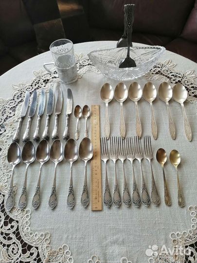 Хрусталь мельхиор, серебро, бронза, латунь СССР