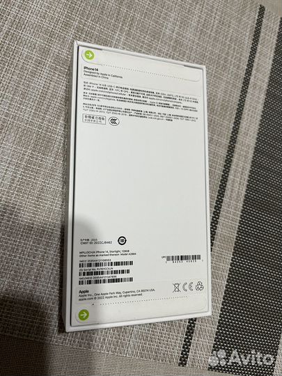 iPhone 14 128гб, 2 nano-sim, starlight