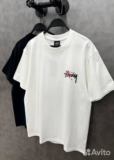 Stussy футболка оверсайз брызги красок