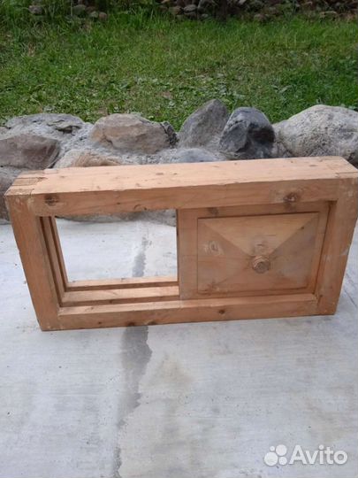 Деревянная вентиляционная крышка с задвижкой