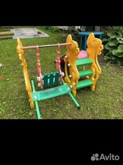 Горка - качели детские Бегемот,Ching Ching