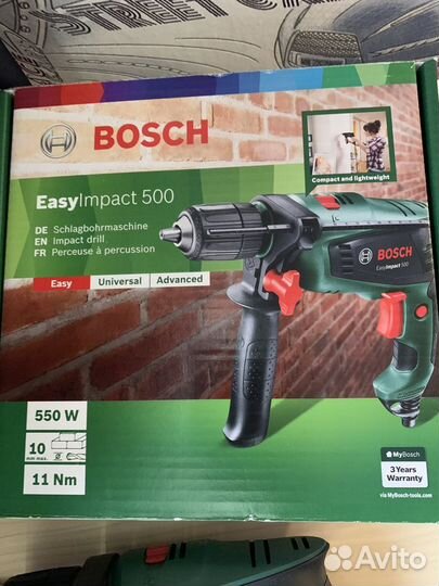 Дрель ударная Bosch новая