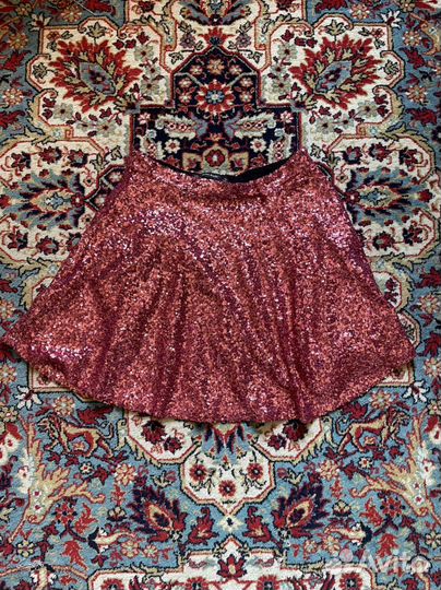 Юбка с пайетками zara