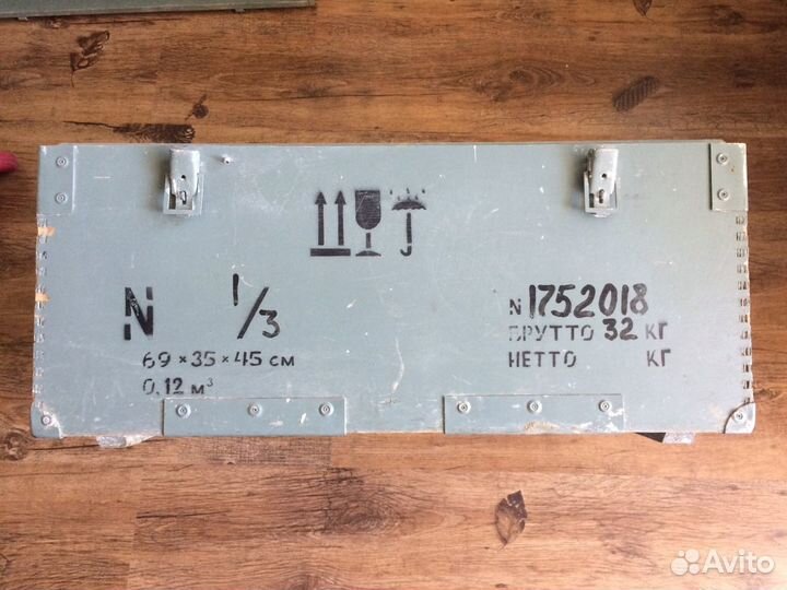 Ящик деревянный военный, винтажный