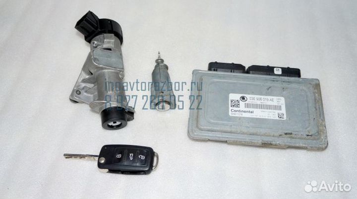 Эбу двиг с замком зажиг комплект Skoda Fabia