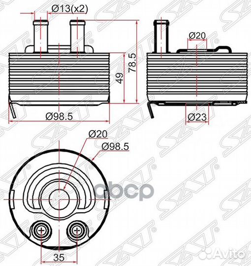 Радиатор масляный nissan navara 05/pathfinder