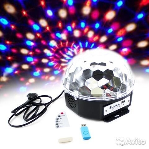 LED диско-шар c 24-лампочками Bluetooth, гарантия