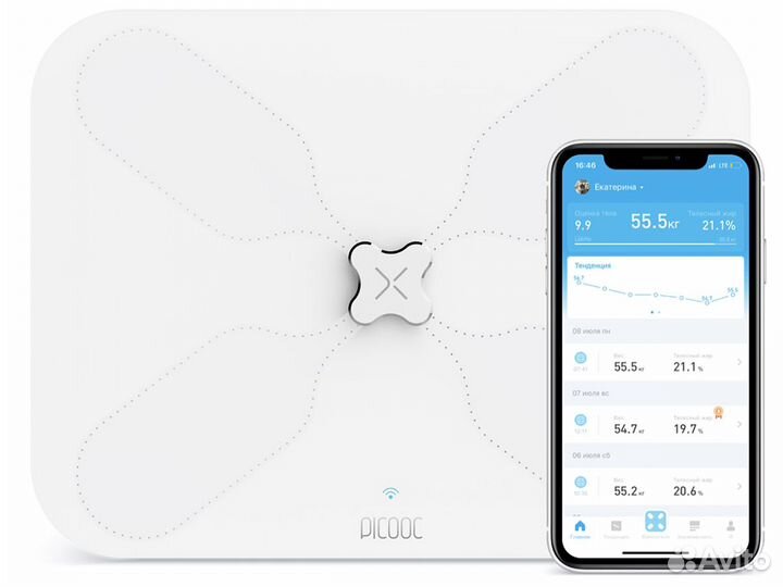 Умные весы Picooc S3 Lite 34х26 см